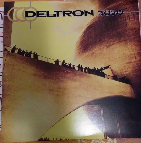 A sepia and olive-toned photographic image of silhouetted figures walking single file up a steep angled ramp or bridge toward a massive curved dome-like structure, with bold text and interlocking circle logo across the top.