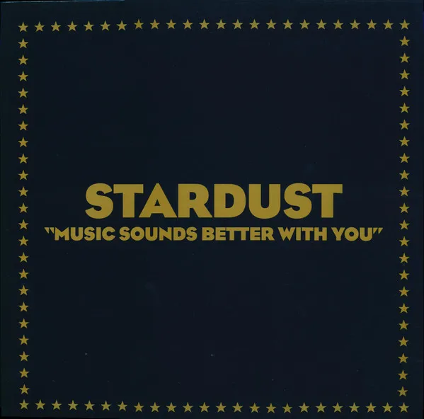 A purely typographic cover: bold gold lettering centered on a dark navy-black background, framed by a decorative border of small gold stars.